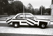 Patricia van Lubeck Opel Kadett painted in dazzle design 1990